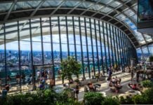 How to See a UK City Without Hitting the Afternoon Wall View from Sky Garden onto London, UK.