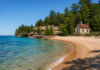 Ten Beaches Worth Skipping the Boardwalk For in the USA Schoolhouse Beach, Wisconsin, USA.