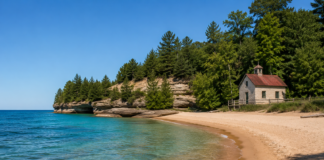 Ten Beaches Worth Skipping the Boardwalk For in the USA Schoolhouse Beach, Wisconsin, USA.