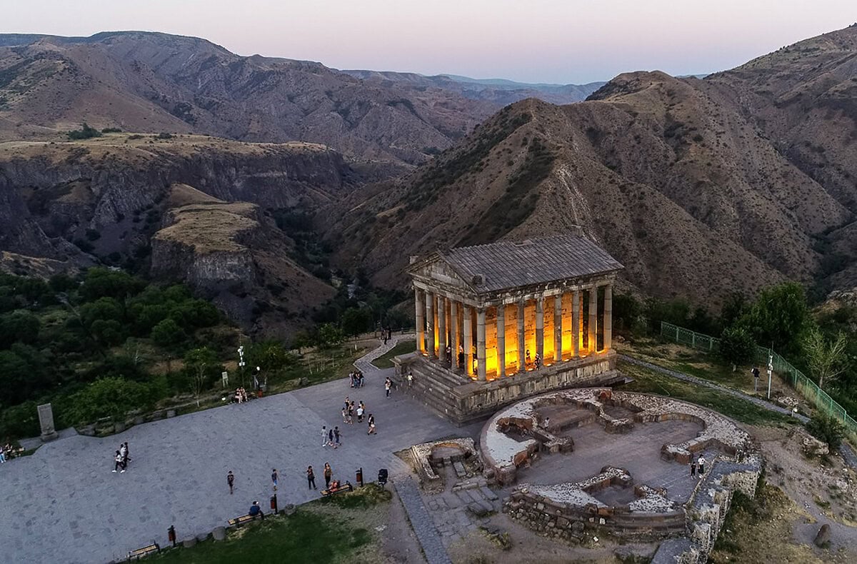 - Seven Days in Armenia, Where the Past Is Still in Everyday Use Garni Temple at dusk, Armenia.