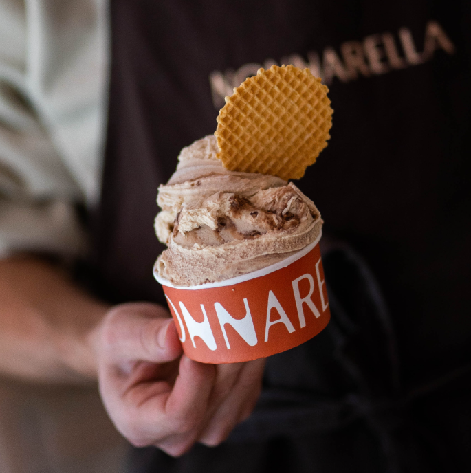 Nonnarella, ice cream shop in central Barcelona, Spain